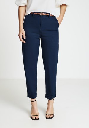 LUNGO TINTA UNITA - Chino - blu notte