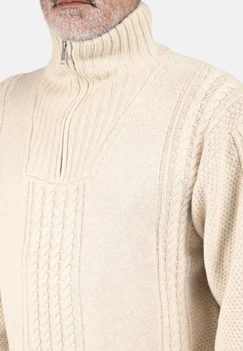 Pull Free People Swing Blanc Crème Taille S - Col Cheminée, Manches Longues, Occasion Bon état
