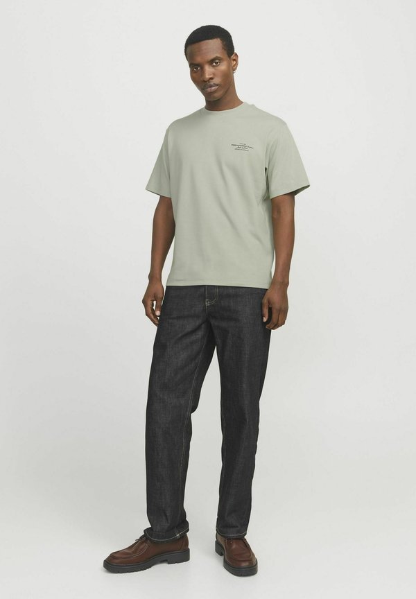 JPRBLACHAD BRANDING CREW NECK TEE - Print T-shirt - aqua gray4