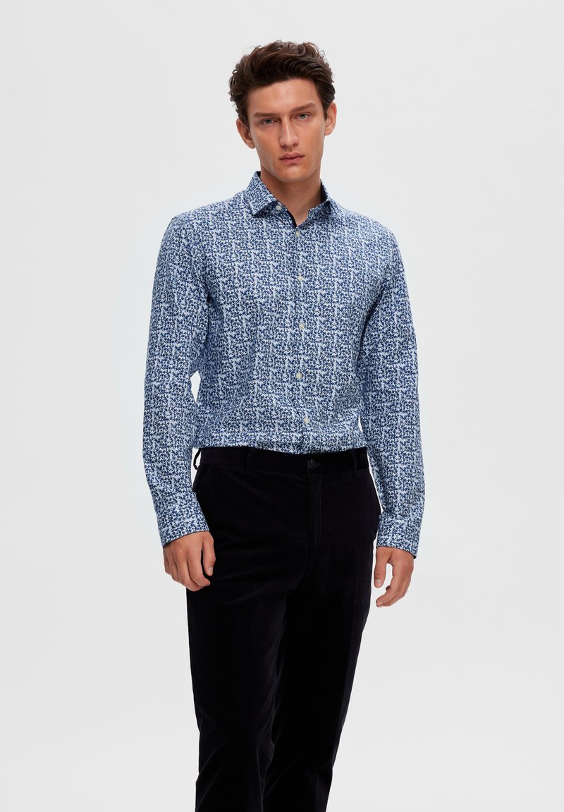 Camicia Selected Homme Slhslimmarcel – Manica Lunga, AOP, Colletto E Taschino – Cotone – Taglio Slim – Uomo - 2