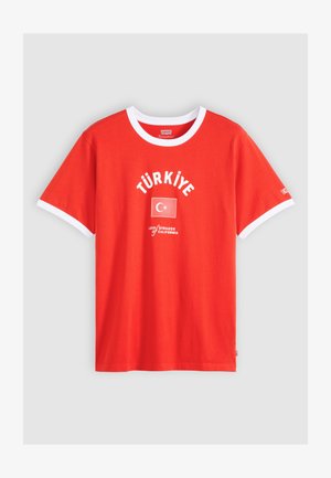 Levi's®, FOOTBALL RINGER - Camiseta estampada - orange
