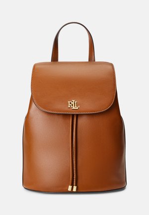 Lauren Ralph Lauren LEATHER MEDIUM WINNY BACKPACK - Mochila - tan