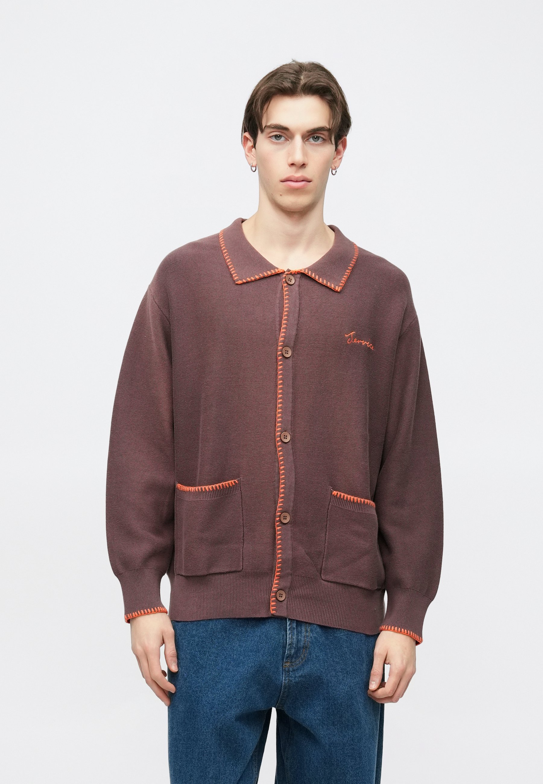 Service Works BLANKET STITCH CARDIGAN - Cardigan - brown - Zalando.ie
