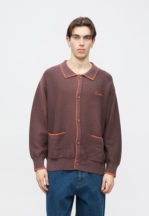 BLANKET STITCH CARDIGAN - Ζακέτα - brown