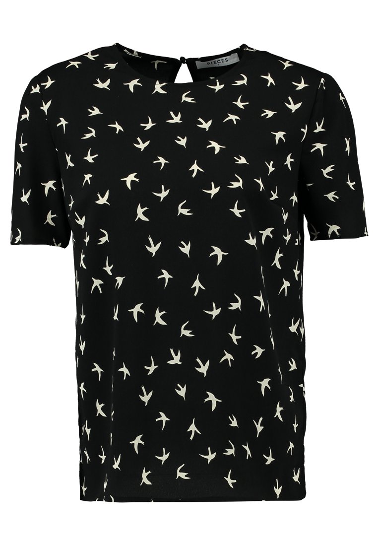 Pieces T-shirt print zwart