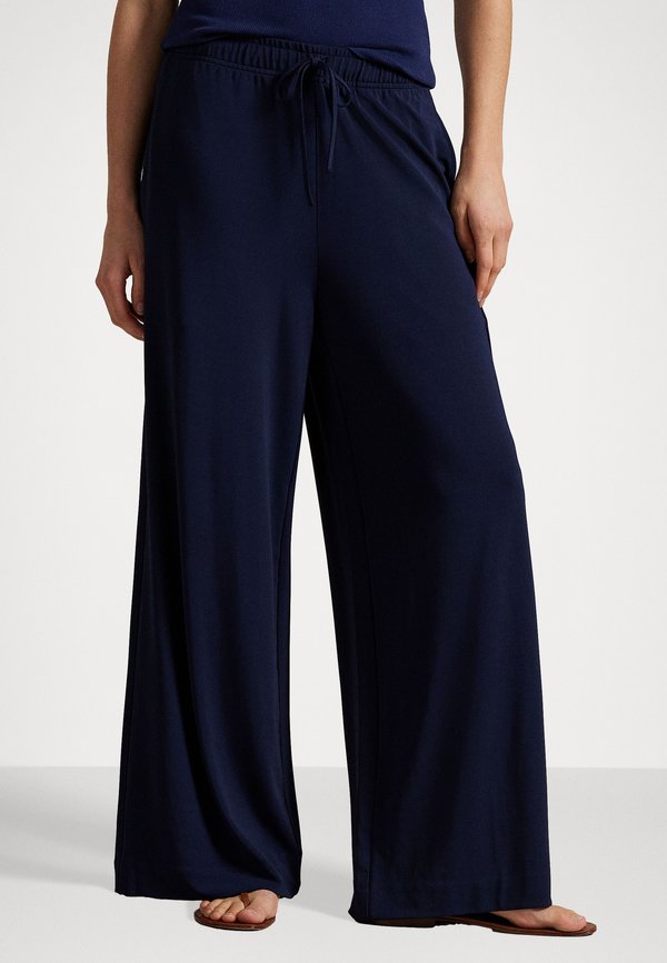 STRETCH JERSEY WIDE LEG PANT - Trousers - ink