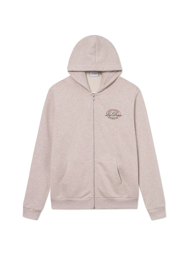 GLEN - Zip-up sweatshirt - light sand melange3