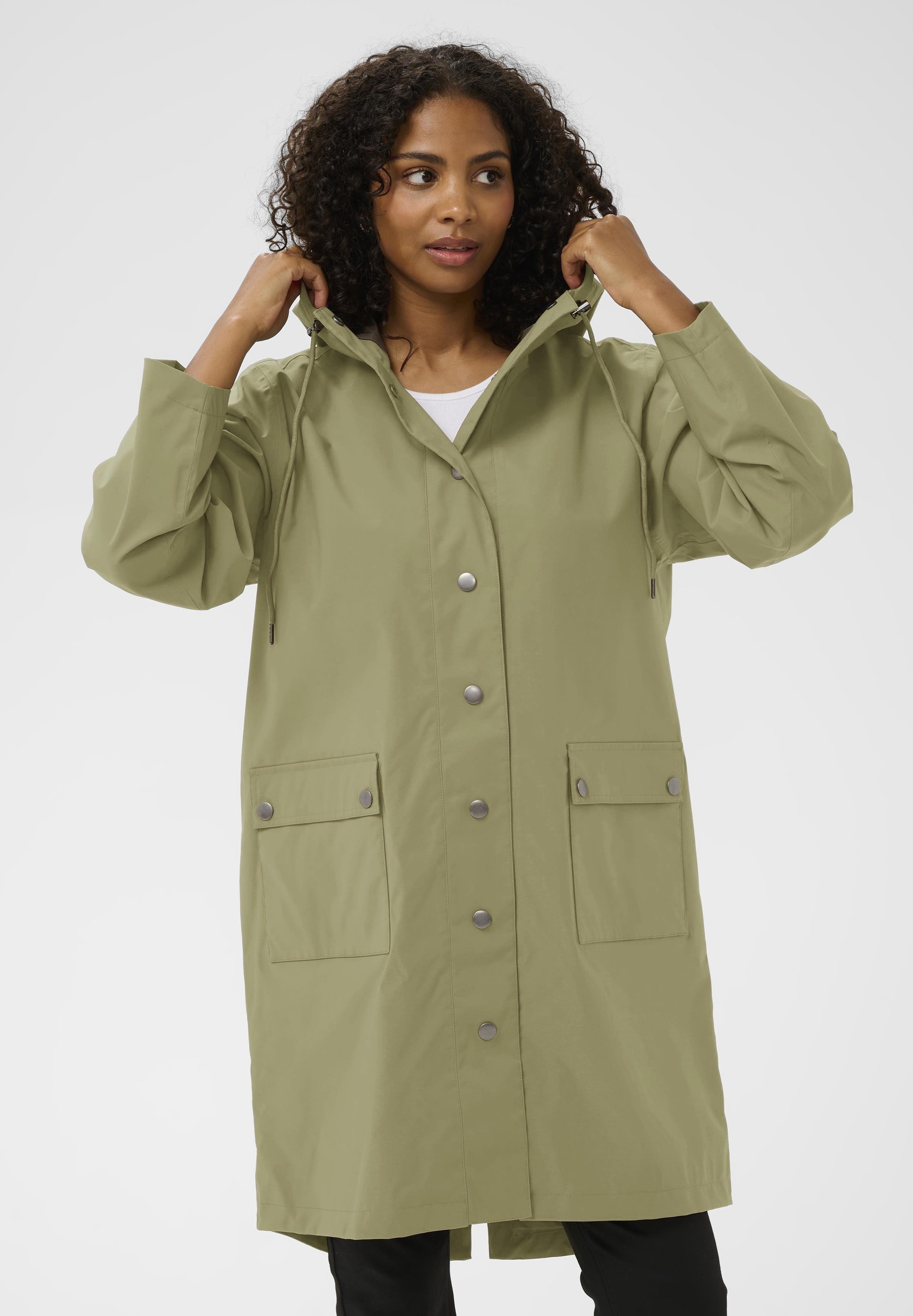 Kaffe KAENNIE SOFIA - Parka - dusky green/grønn - Zalando.no