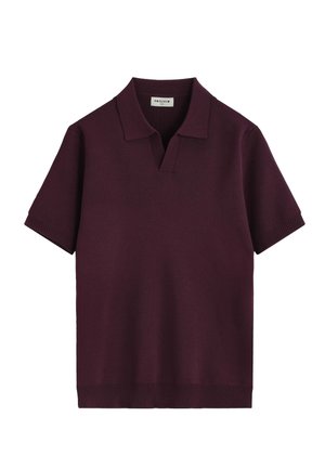 FRILIVIN, POLO COL OUVERT PREMIUM - Polo - bordeaux