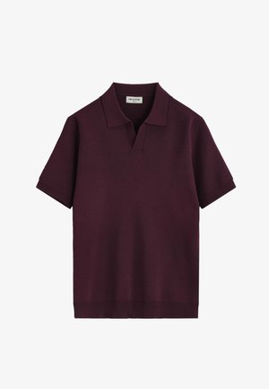 FRILIVIN, POLO COL OUVERT PREMIUM - Polo - bordeaux