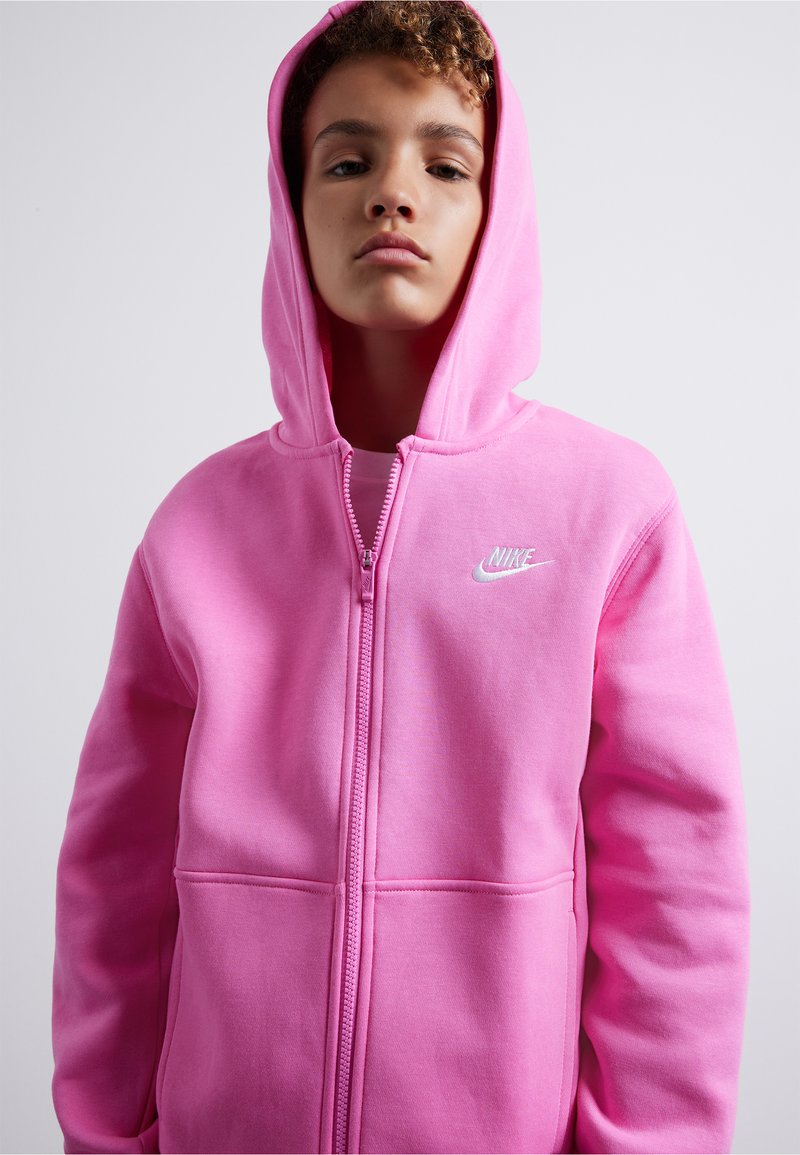 Nike Sportswear - CLUB TRACKSUIT UNISEX SET - Trenirka - playful pink/white, Povečajte