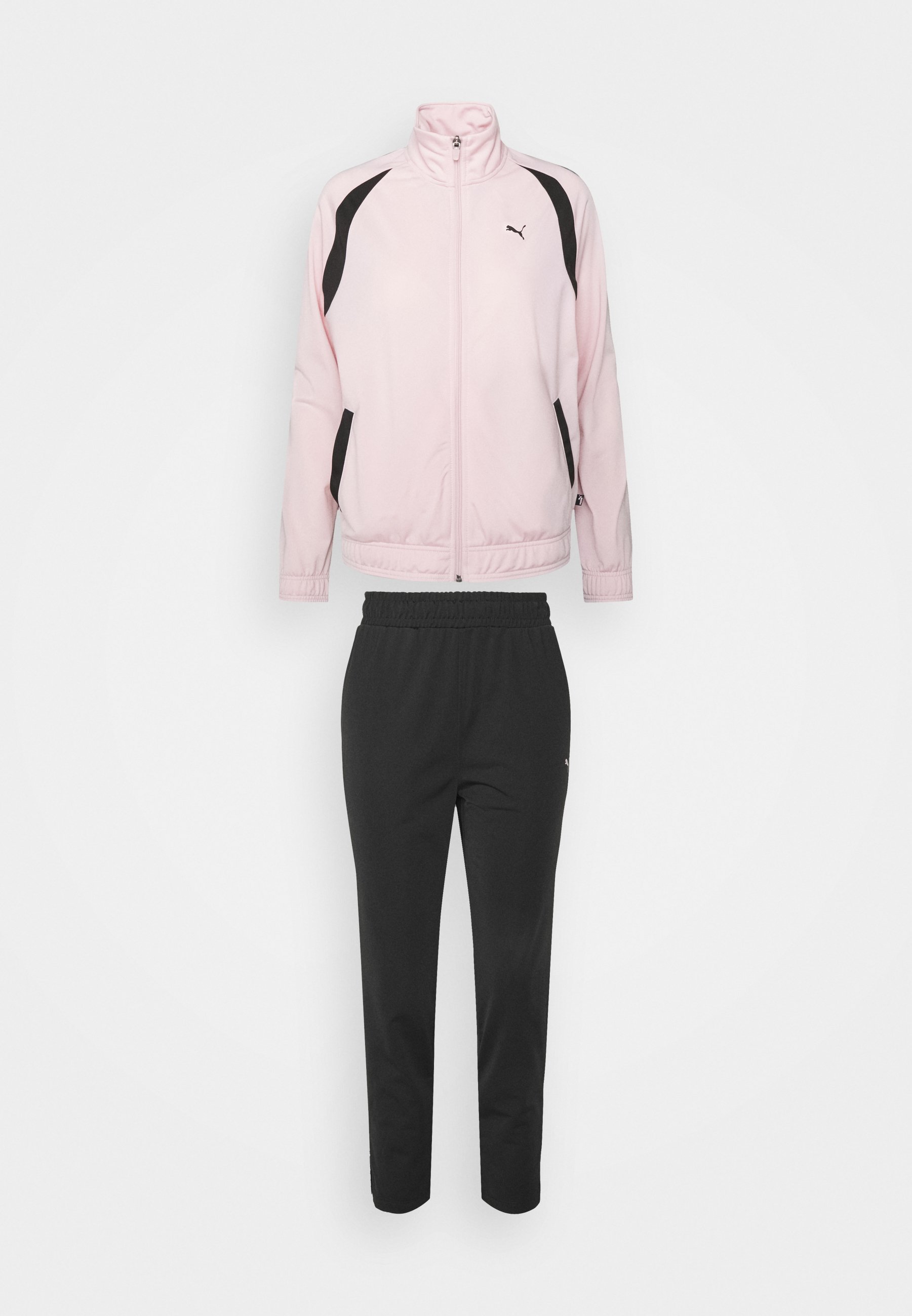 Puma CLASSIC TRICOT SUIT - Tracksuit - chalk pink/pink - Zalando.de pink and white jogging suit