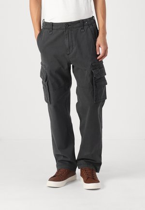 Hollister Co. Loose Heavyweight Cargo Pants - Cargo trousers - raven