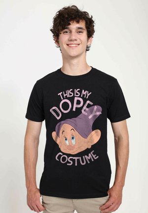 SNOW WHITE DOPEY COSTUME UNISEX - Print T-shirt - black