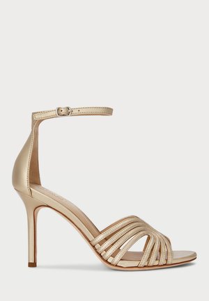 ALLIE METALLIC MULTISTRAP SANDAL - High heeled sandals - platinum