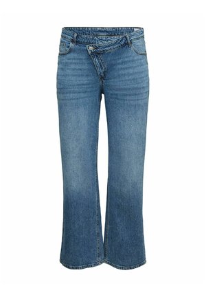 Vero Moda Curve, WIDE-FIT JEANS VMCTESSA HIGH RISE WIDE LEG FIT JEANS - Wide leg - medium blue denim