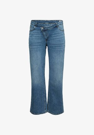 Vero Moda Curve, WIDE-FIT JEANS VMCTESSA HIGH RISE WIDE LEG FIT JEANS - Wide leg - medium blue denim