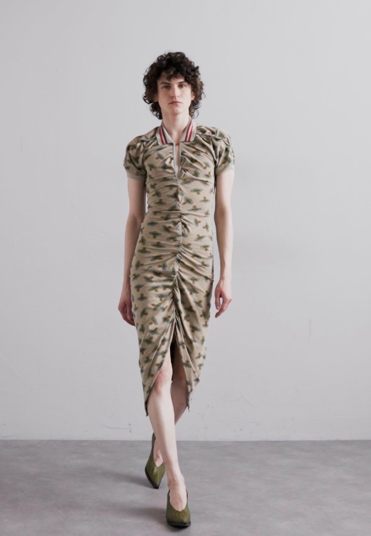 【Vivienne Westwood】Orb ロゴ Pulling ドレス Vivienne Westwood PULLING DRESS - Blousejurk - sand overdye