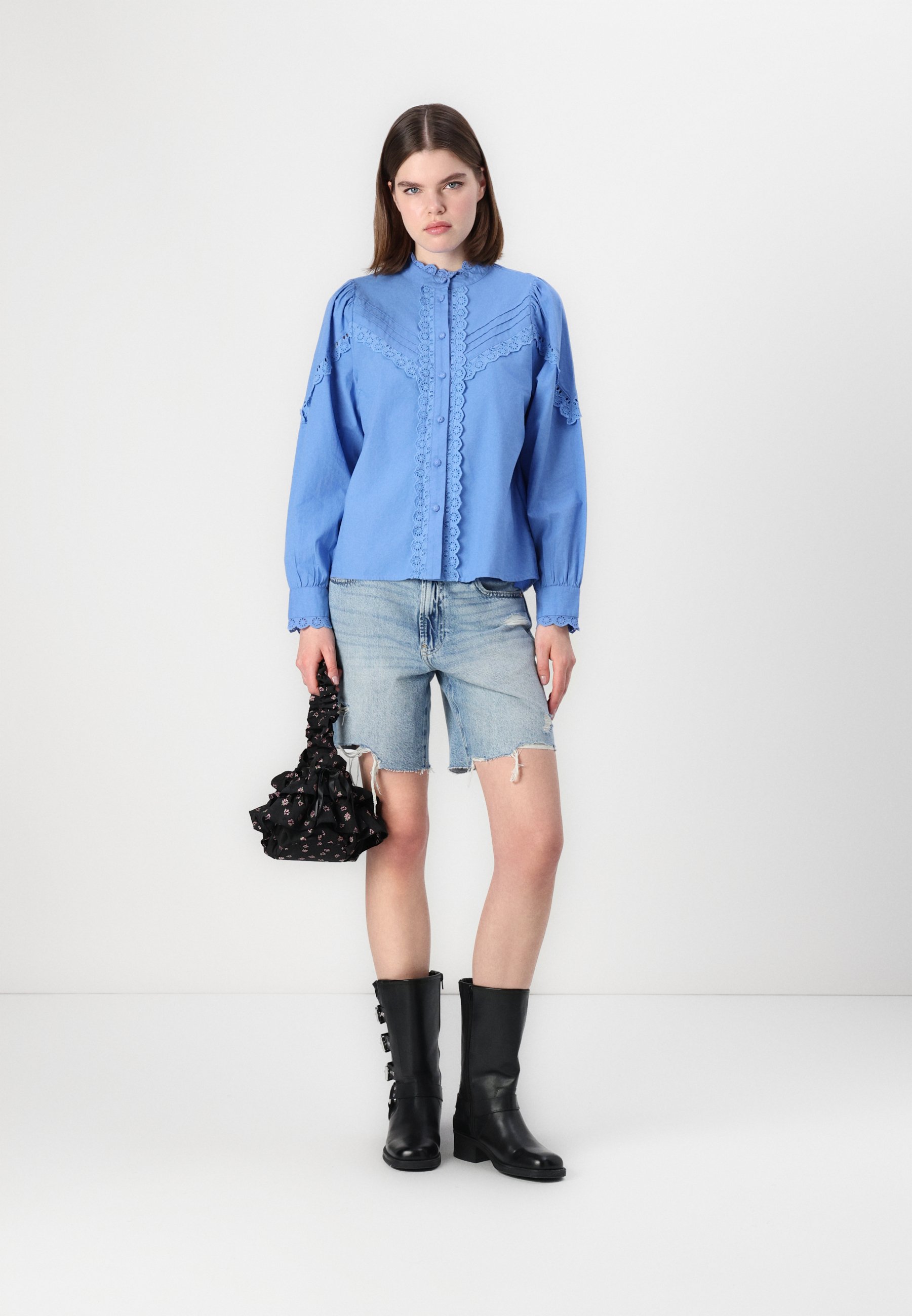 売れ筋商品|||ヤス シャツ レディース トップス YASKOMEA SHIRT - Button-down blouse - provence YAS YASKOMEA SHIRT - Button-down blouse - provence/blue