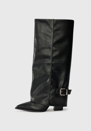 Boots med høye hæler - black