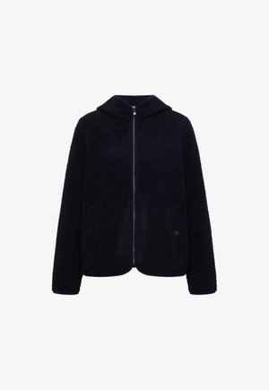 Cecil, PLAIN-COLOURED HOODED TEDDY JACKET - Veste mi-saison - urban dark blue