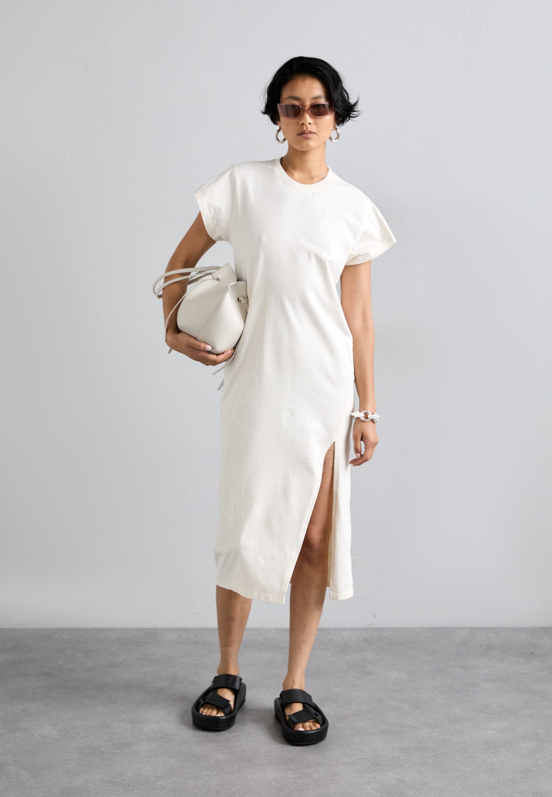 Iro LITONYA - Jersey dress - cloudy white/off-white - Zalando.ie