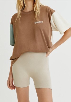 Shorts - mottled beige