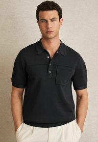 Reiss REGULAR FIT BLINKER PRESS STUD SEAM DETAIL - Piké - navy
