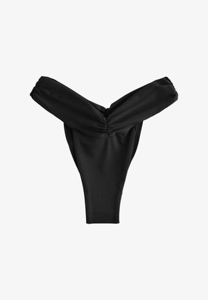 Next, REGULAR FIT - V CUT RUCHED BRAZILIAN BIKINI BOTTOMS . - Bikiinide alumine osa - black