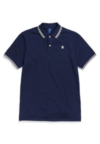 DUNDA SLIM STRIPE - Polo shirt - sartho blue