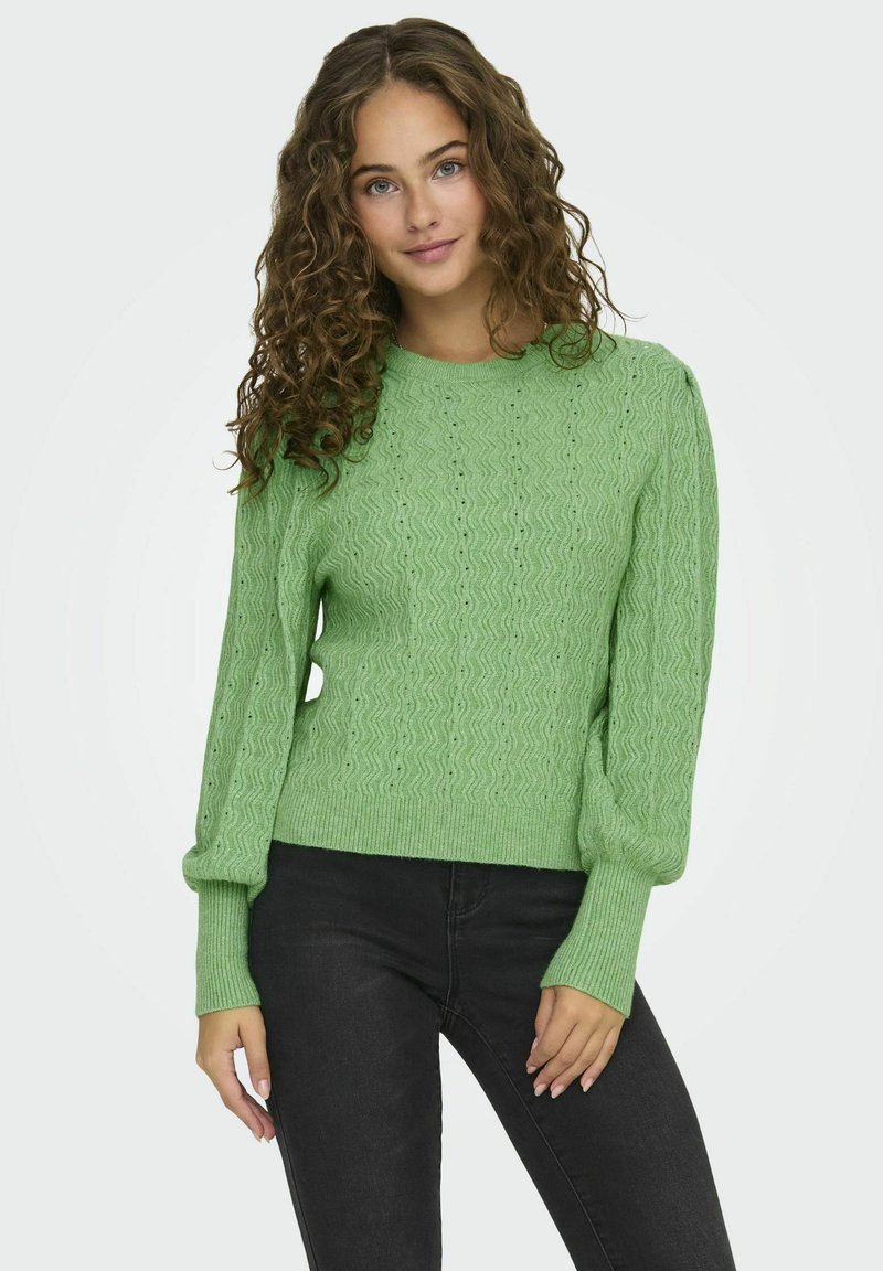ONLY ONLKATIA STRUC PUFF ONECK - Trui - island green