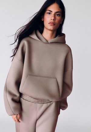 Bershka, SCUBA SWEATSHIRT - Hoodie - sand