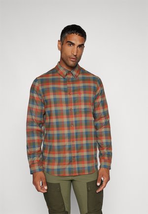 LAPPLAND STRETCH FLANNEL SHIRT M - Košeľa - laurel green/autumn leaf