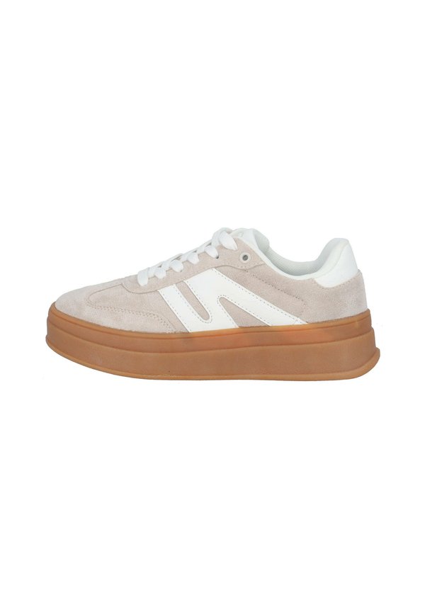Sneaker low - beige weiß