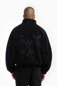FAVELA EMBROIDERY JACKET - Φλις μπουφάν - black
