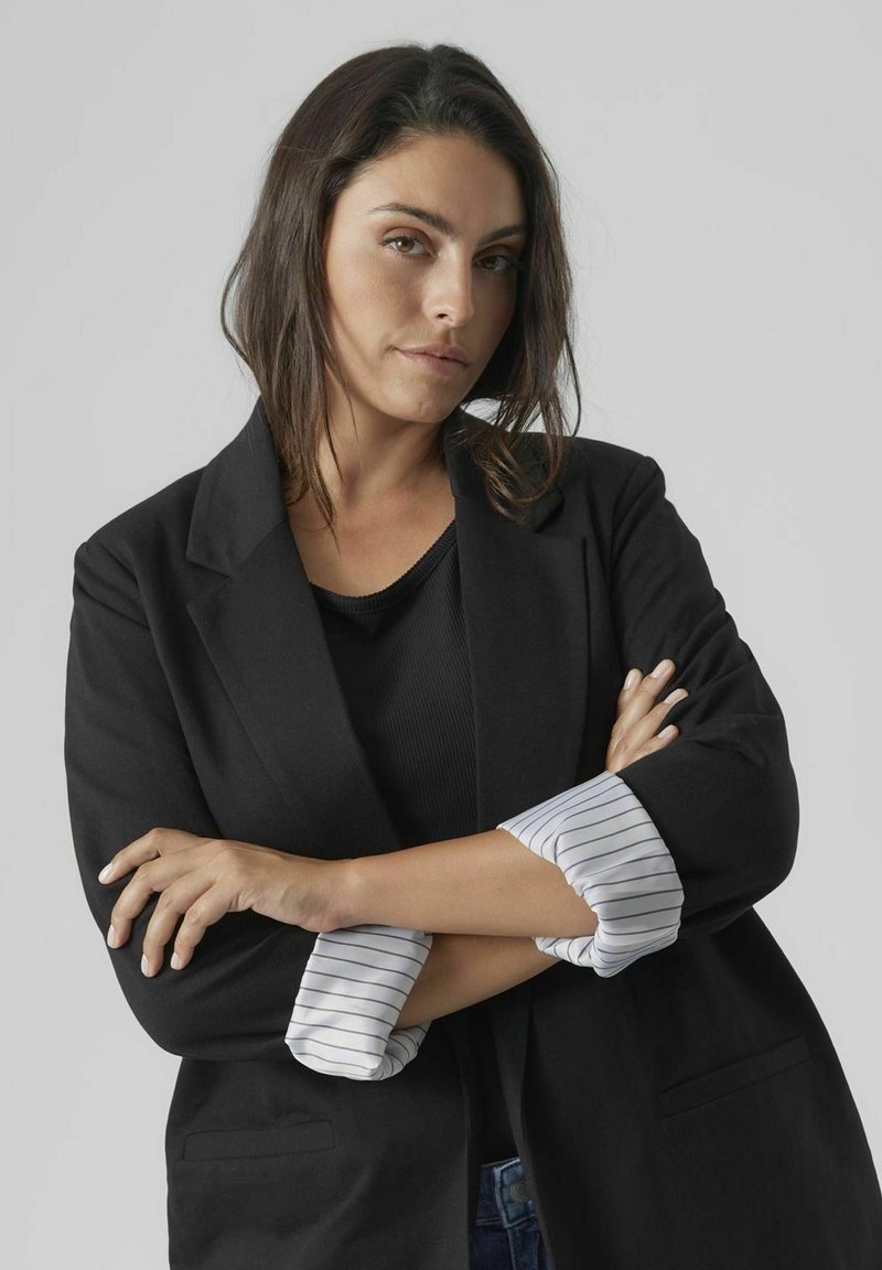 Vero Moda Curve Blazer - light grey melange/grijs