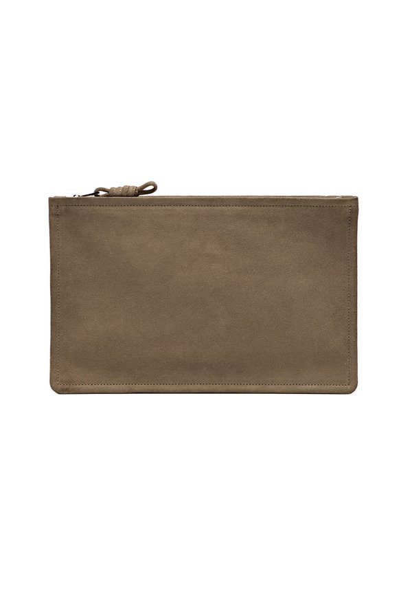 SMALL SPLIT  POUCH WITH KNOT  - Wallet - sand