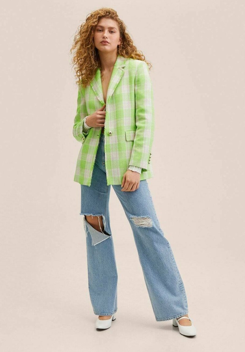 Damen Leichte Jacken | Mango CHESS Blazer pastellgrün/hellgrün - WH12445 Damen Leichte Jacken | Mango CHESS Blazer pastellgrün/hellgrün - WH12445
