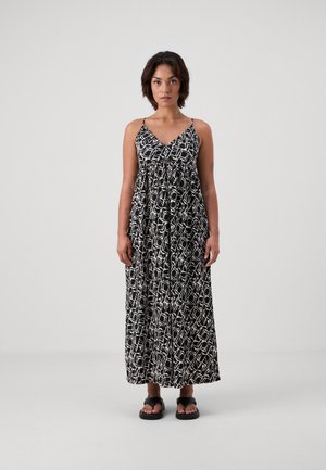 VMPAGE SINGLET V NECK DRESS - Maxi-jurk - black/ofelia