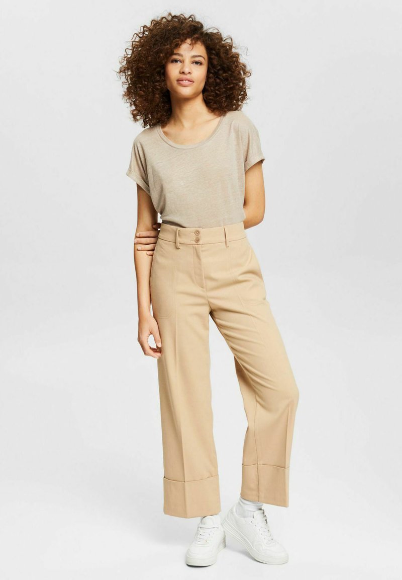 Damen T-Shirts | Esprit Collection T-Shirt basic light taupe/taupe - HJ42268 Damen T-Shirts | Esprit Collection T-Shirt basic light taupe/taupe - HJ42268
