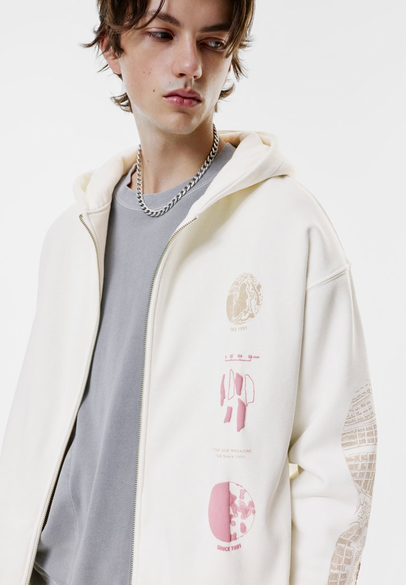 PULL&BEAR SNOOPY - Sweatshirt - white/blanc PULL&BEAR SNOOPY - Sweatshirt - white/blanc