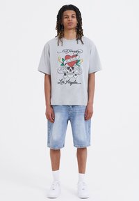 Ed Hardy LOVE-KILLS SLOWLY - Camiseta estampada - washed grey