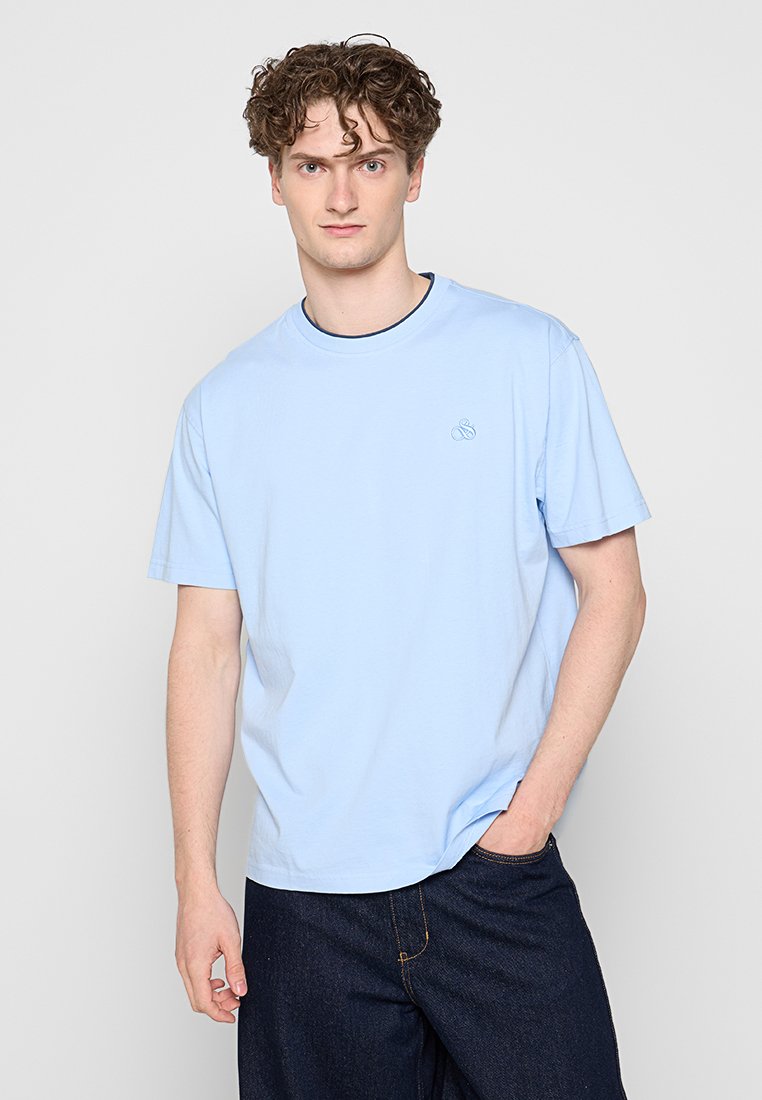 Scotch & Soda T-shirt basic blauw