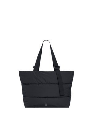 Sort polstret tote-taske med to skulderremme og en justerbar spænde-rem, med en lille "Got Bag"-logo nær nederste midtpunkt.