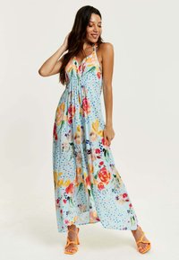 Liquorish FLORAL PRINT ASYMMETRICAL WITH OPEN BA - Maxi dress - multi coloured
