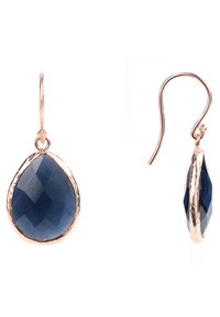 Latelita PETITE DROP EARRINGS SAPPHIRE HYDRO ROSEGOLD - Pendientes - blue