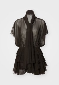 LAUREN MINI DRESS BOW - Vestido de cóctel - espresso
