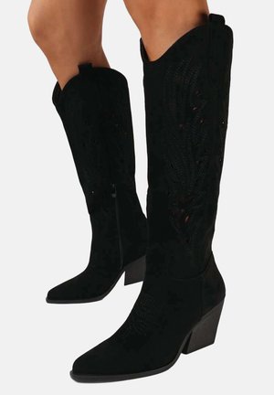 Bottes de cowboy / motard - noir