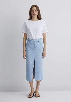 MARIN - Denim skirt - lt blue