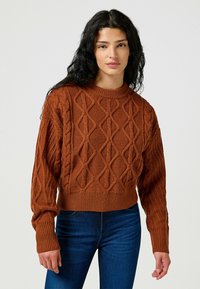 Wrangler CABLE KNIT SWEATER - Maglione - gingerbread